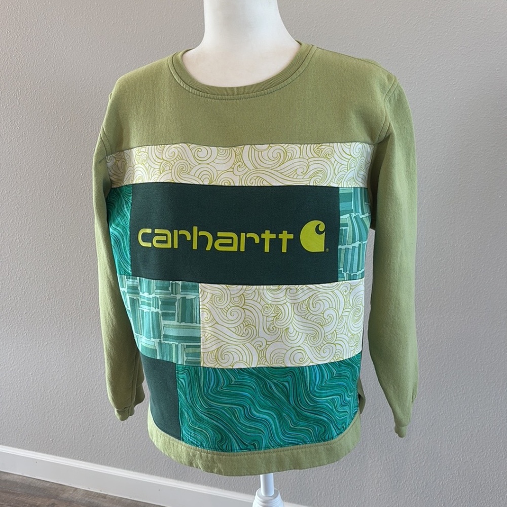 Upcycled Green Carhartt Crewneck